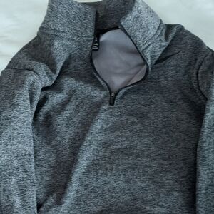 Nike Men's Dark Gray Zip-Up Sweater
